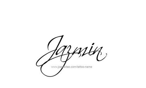 Jazmin nombre letras tattoo